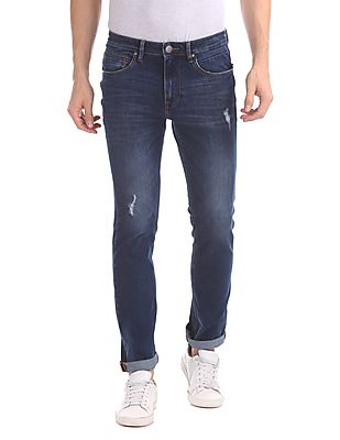 Slim Fit Stone Wash Jeans