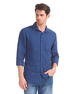 Slim Fit French Placket Shirt